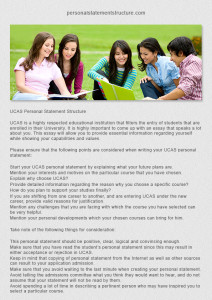 ucas personal statement structure